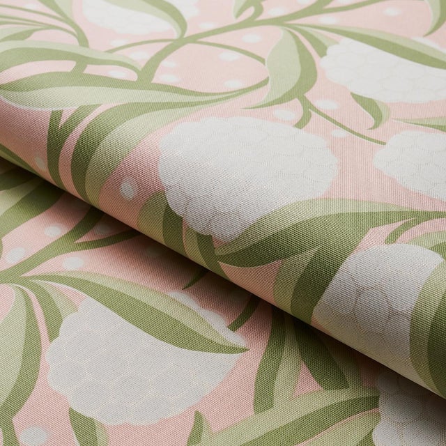Schumacher Sample - Schumacher Rubus Cotton Linen Fabric in Blush For Sale - Image 4 of 5