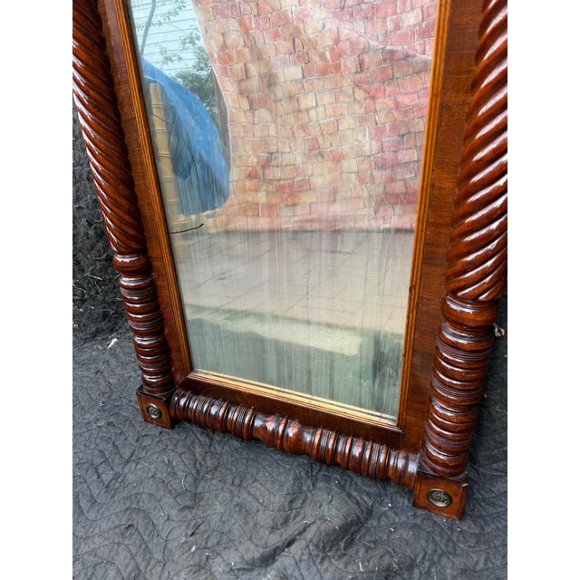 Traditional 1940s Mahogany Federal Mirror For Sale - Image 3 of 9