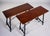Coffee Pair Circa 1900 Mahogany Tables With Turned Legs and Iron Stretcher For Sale - Image 8 of 12