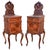 Antique French Mahogany Night Stands with marble top and crest, 1900, A Pair For Sale - Image 15 of 18