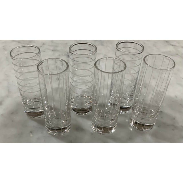 Vintage Barware - 2 Vera Wang Crystal Bottle Stoppers & 6 Crystal Shot Glasses - Palm Beach Regency, Bar Cart Glam & Grandmillennial - See Pics! For Sale - Image 9 of 9