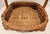 Vintage Handmade Woven Natural Wood Basket With Handle 12.25" X 10.75" For Sale - Image 9 of 9