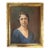 1920’s Vintage Oil on Canvas Portrait Painting of Lady/Woman in Blue Dress With Original Gilt Newcomb Macklin Style Frame by Elizabeth Nugent For Sale