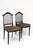 Outstanding pair of black late 19th century French Napoleon III side chairs with original upholstery in incredible...
