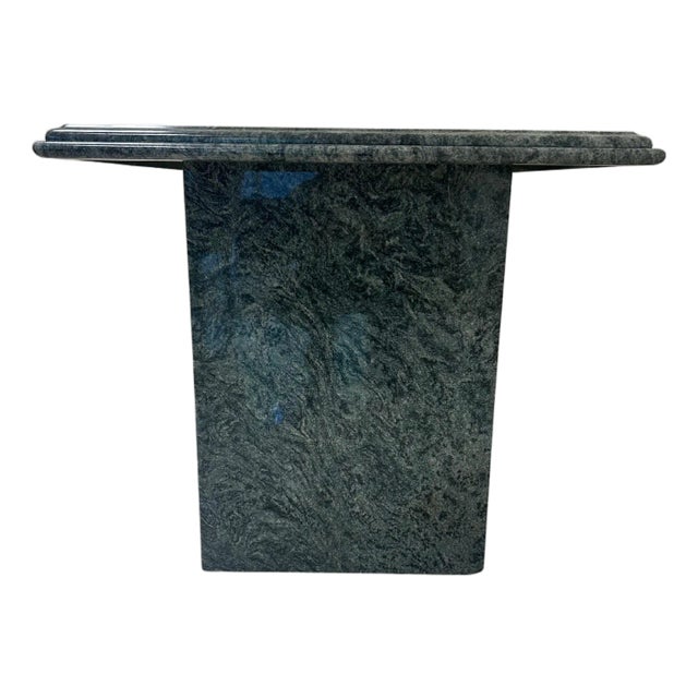 1980s Green Triple Ogee Marble Double Pedestal Table For Sale