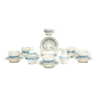 19th Century Miniature Child's Tea Service in Porcelain, Set of 9 For Sale
