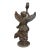 Antique Bronze Cherub Holding a Torch Candle Holder 14in For Sale