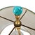 1980s Italian Botanical Painted Ceramic Urn Table Lamp With Lion Masks & Turquoise Finial Neoclassical For Sale - Image 10 of 14