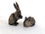 Pair of vintage rabbit (hare) figures with a gorgeous patinated finish. These are heavy for the size, and are either...