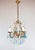 Antique French Chandelier in Bronze Drops Murano Blue, 1950 For Sale - Image 12 of 12