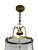 French Brass Lantern with Convex Glass Panels, France, 1950s For Sale - Image 4 of 7