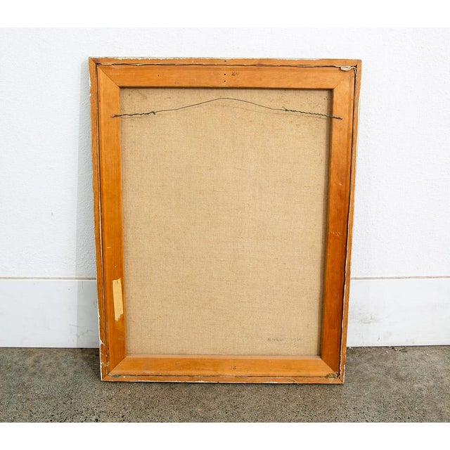 1960s Mid Century Modern Oil Painting George Constant Art Abstract Original Signed '60 For Sale - Image 5 of 12