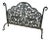 Gothic Pierced Wrought Iron Fire Screen For Sale