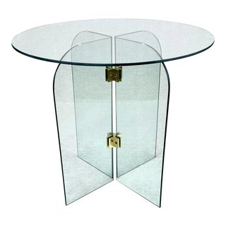 1970’s Modern Pace Collection Style Glass Side / Cocktail Table For Sale