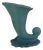 Antique Van Briggle Cornucopia Vase Matte Turquoise Colorado Springs 8 Inch For Sale