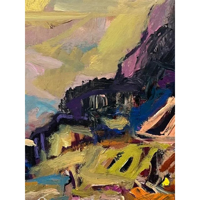 Jean Krille, Landscape 143, Oil on Masonite, 1986 For Sale - Image 6 of 12