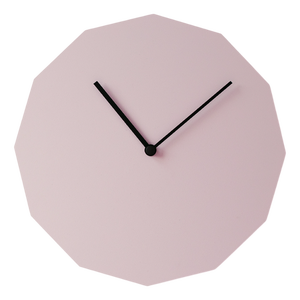 Twelve Wall Clock in Light Pink by Neo/Craft