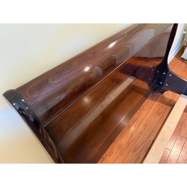 Stickley Stickley / E J Audi Mahogany Queen Sleigh Bed - Hampton Full Sheen Finish For Sale - Image 4 of 11
