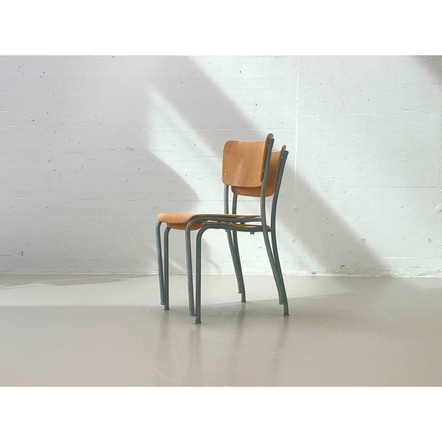 Stacking Chair from Stella, Switzerland, 1950s For Sale - Image 9 of 17