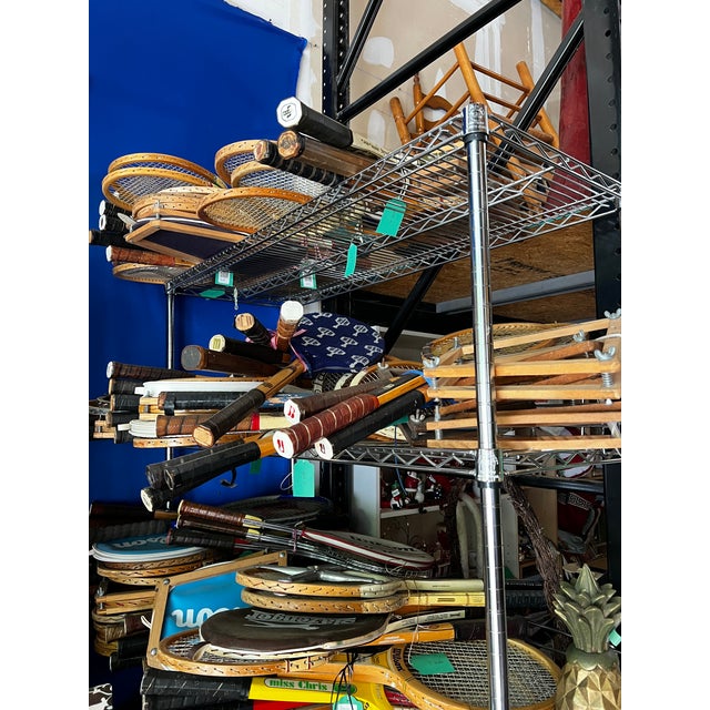 Vintage Collection of Wilson Tennis Rackets and Guard For Sale - Image 11 of 12
