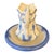 Early 20th Century Blue & Ivory Ceramic Wash Basin and Pitcher Set For Sale - Image 10 of 12
