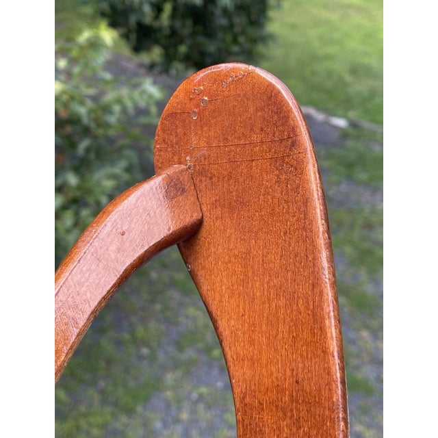 Rare Mid 20th Century Modern Italian Dovetail Wooden Hanger W/ Pole Fratelli Reguitti For Sale - Image 11 of 18