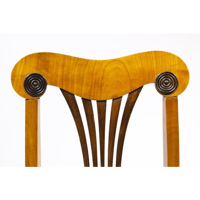 Pair of 19th Century Neo Classical Biedermeier Side Chairs For Sale - Image 4 of 6
