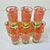 1950s Vintage Americana Boho Chic Federal Glass Company Coral Daisy Glassware -Set of 8 For Sale - Image 6 of 11