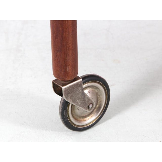 Mid-Century Danish Modern Serving Cart in Teak, 1960s For Sale - Image 3 of 7