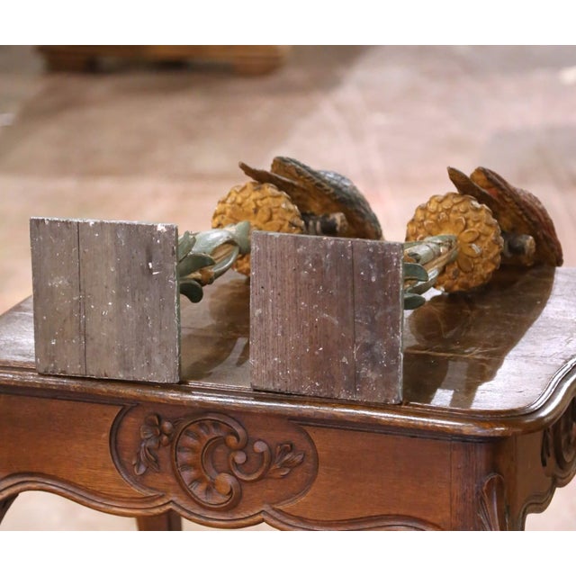 Pair of Mid 19th Century Italian Carved and Painted Parrot Candlestick Stands For Sale - Image 12 of 12