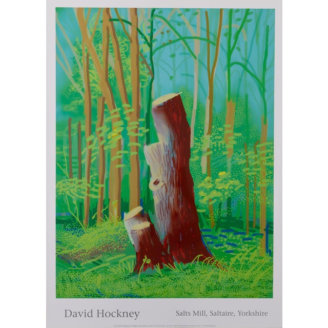 Tree Trunk in the Forest Poster after David Hockney For Sale