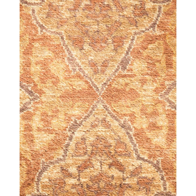 Traditional Mogul Collection Hand-Knotted Area Rug - Yellow 4' 3" x 6' 1" For Sale - Image 3 of 9