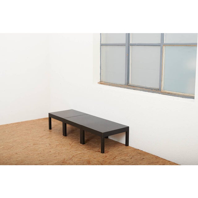 Vintage Nesting Tables in Wood Lacquered Black by Ulrich P. Wieser for Wohnbedarf, 1958, Set of 3 For Sale - Image 15 of 17
