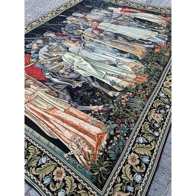 Aubusson Style Jacquard Tapestry, 1980s For Sale - Image 13 of 18