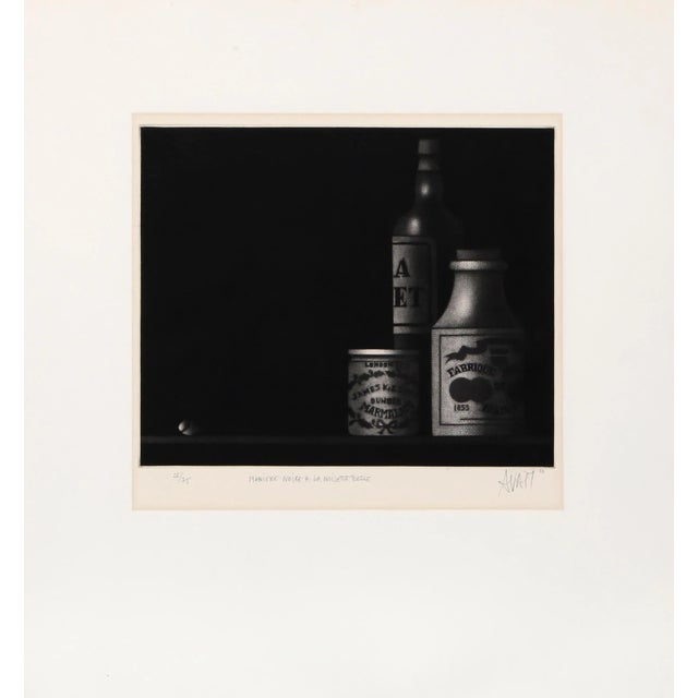 Mario Avati, Maniere Noire a La Noisette Belle, Mezzotint For Sale - Image 4 of 4