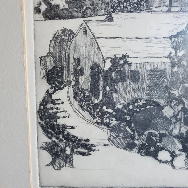 1967 Original Etching Titled, Dated, Signed and Numbered "Nocturnal Abode" #3/7 by Artist H. Valoff For Sale - Image 10 of 13