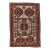 Antique Karachov Kazak Carpet, Handmade Wool, Pale Blue, Rust, Ivory, Geometric For Sale