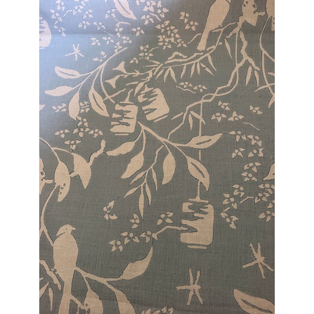 Textile Galbraith & Paul Linen Blue Fabric Sumi 7 1/2 Yards For Sale - Image 7 of 8