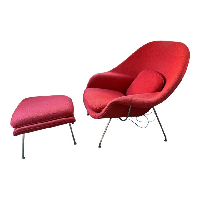 Eero Saarinen for Knoll Womb Chair & Ottoman For Sale