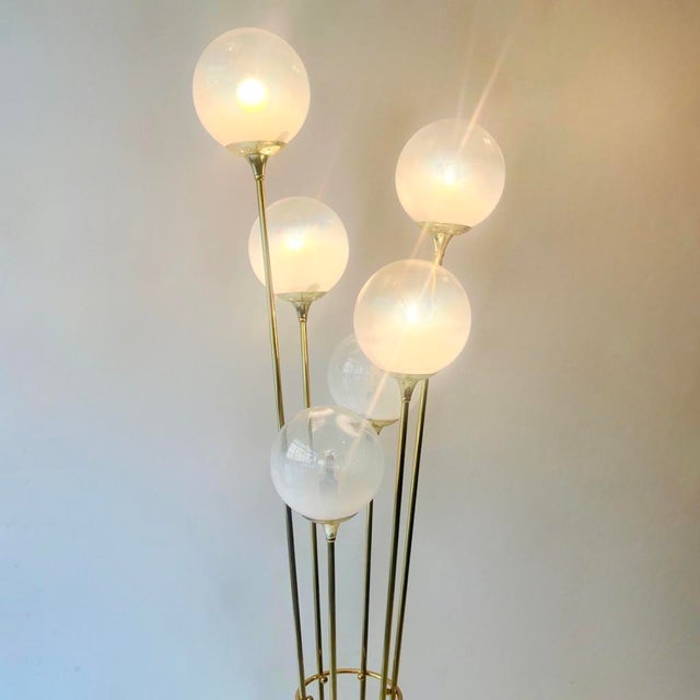 Alberello Floor Lamp in Brass and Glass from Stilnovo, Italy, 1960s For Sale - Image 11 of 13