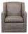 Lexington Taupe Leather Lounge Swivel Chair For Sale