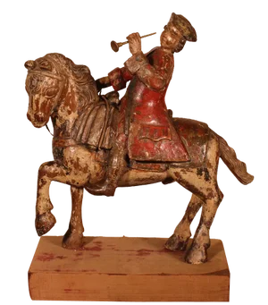 Classical French Horseman, 18th-Century, Carved Wood