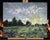 The radiant sunlight filters through clouds, illuminating a serene field of purple wildflowers. This calming original...