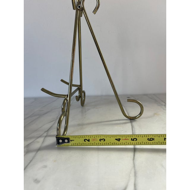 Brass Vintage Brass Tone Art Easel For Sale - Image 8 of 10