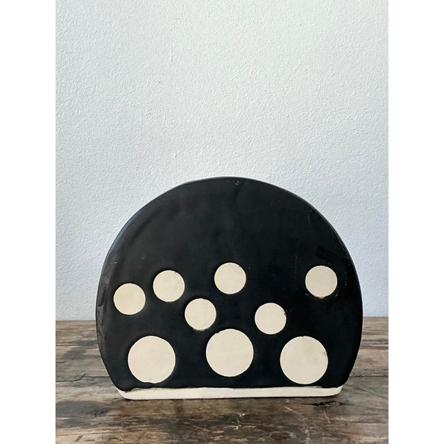 Mid-Century Modern Vintage Original Studio Pottery Stem Vase For Sale - Image 3 of 12