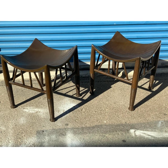 Mid Century Style Modern Accent Stools - A Pair For Sale - Image 4 of 5