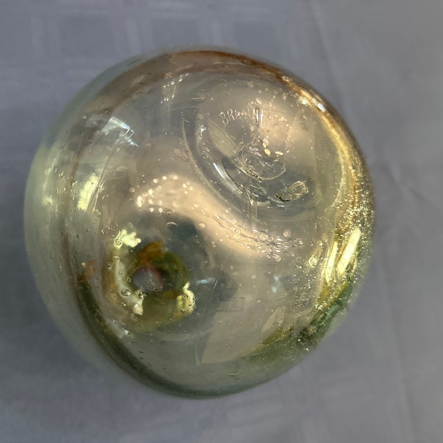 Peter Bramhall Art Glass Hand Blown Orb Vase Signed Bramhall For Sale - Image 9 of 11