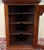 Brown Antique English Corner Cabinet Carved Oak Hanging Wall Cabinet Storage c.1920s For Sale - Image 8 of 18