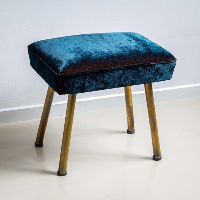 Pair of Vintage Stools, Italy Mid-20th Century For Sale - Image 9 of 12