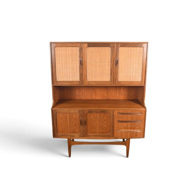 Mid 20th Century Tall G Plan Fresco Teak + Cane Credenza / Sideboard For Sale - Image 13 of 13